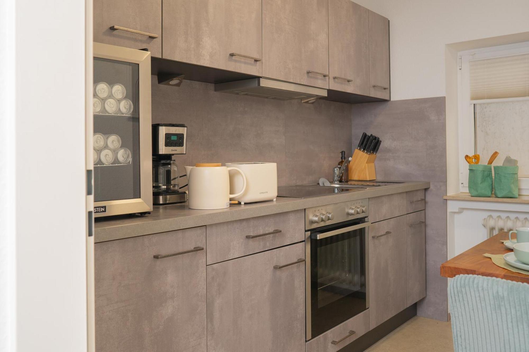 Einzigartiges Scandi Apartment - Innenstadt Mit Parkplatz, Balkon & Wlan - Perfekt Fuer Radfahrer Рідлінген Екстер'єр фото